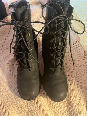 Timberland Women's Black Lace-Up Ankle Boots